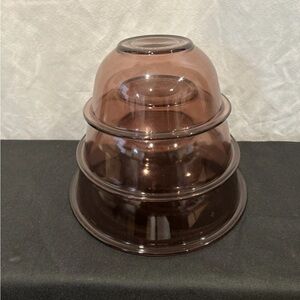 Pyrex Purple Glass Mixing Bowl Set